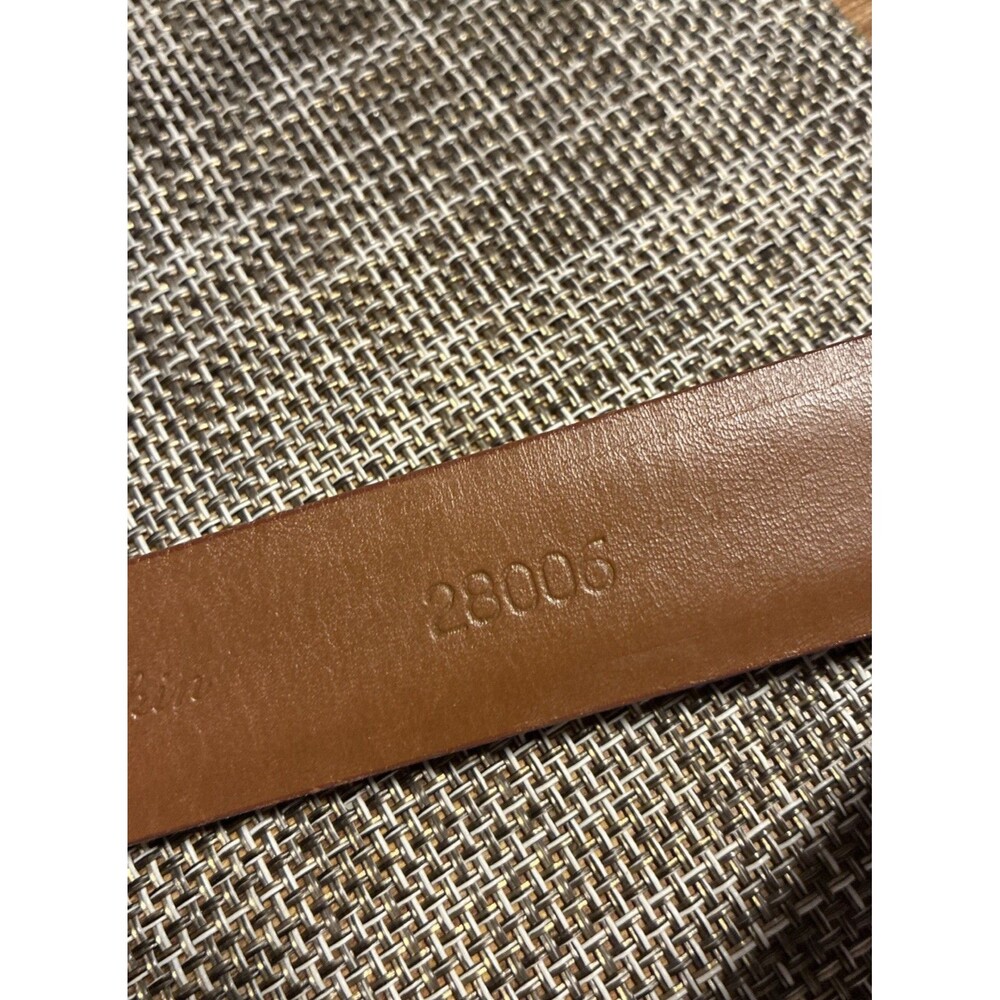 New Allen Edmonds 38 Belt Brown Basket Weaved Calfskin Leather Solid Brass - Picture 5 of 9
